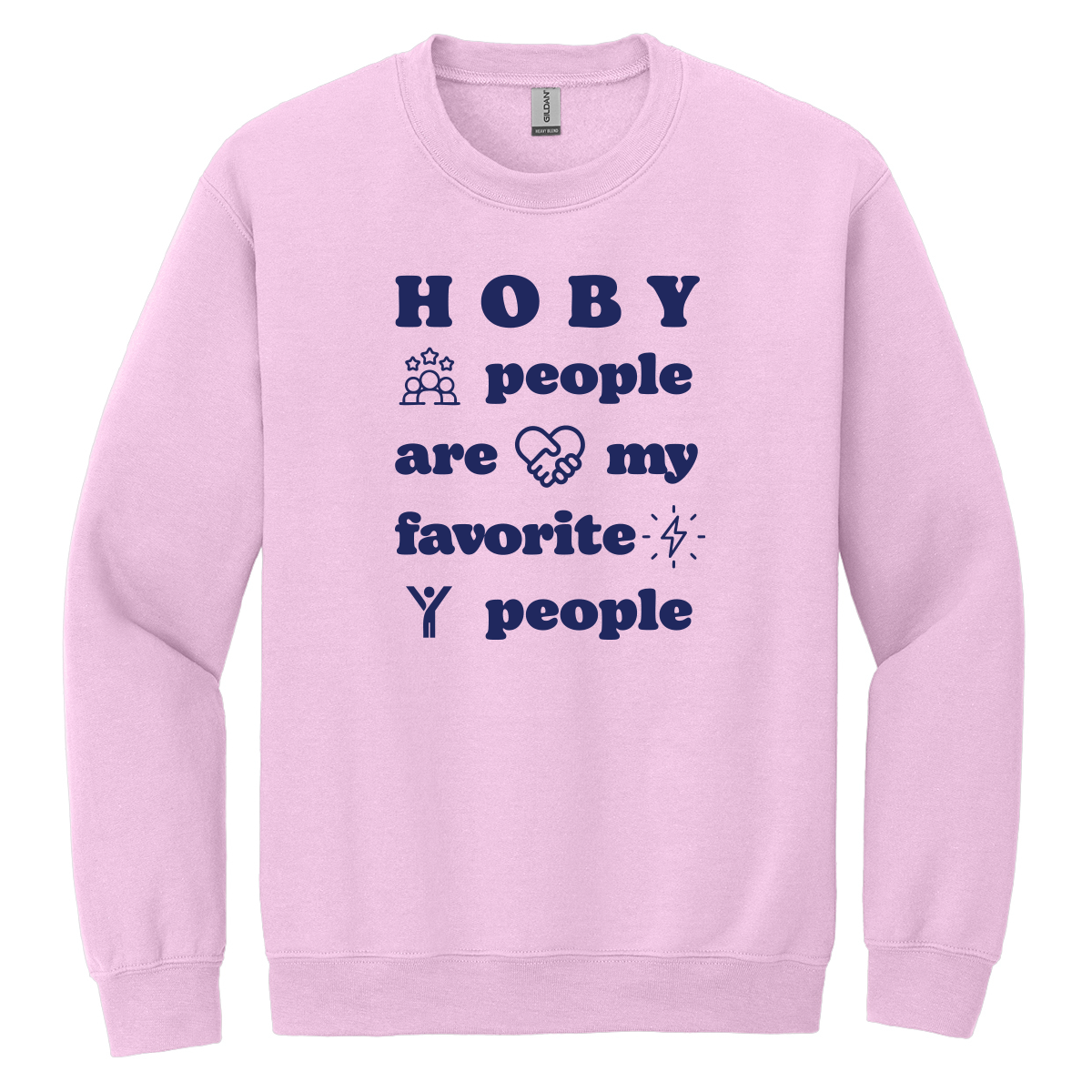 Gildan Heavy Blend Crewneck Sweatshirt-HOBY PEOPLE ARE MY FAVORITE PEOPLE
