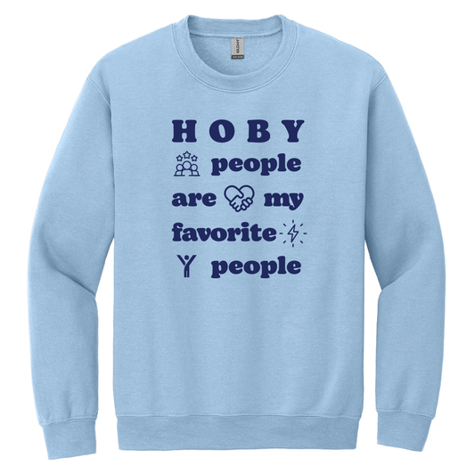 Gildan Heavy Blend Crewneck Sweatshirt-HOBY PEOPLE ARE MY FAVORITE PEOPLE